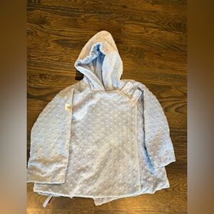 Widgeon Minky Dot Blue Hooded Jacket